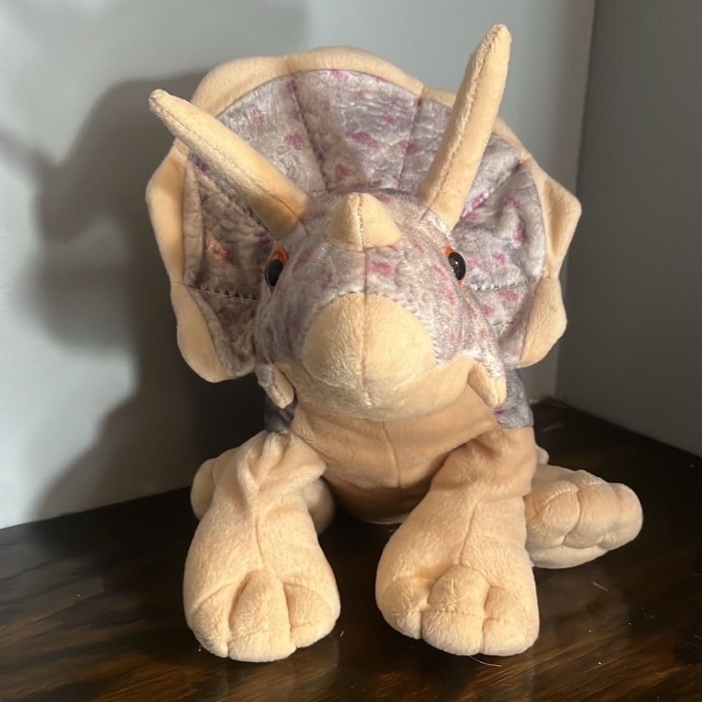 Wild Republic Triceratops Plush, Dinosaur Stuffed Animal Plush Cuddlekins 12" - Picture 3 of 7